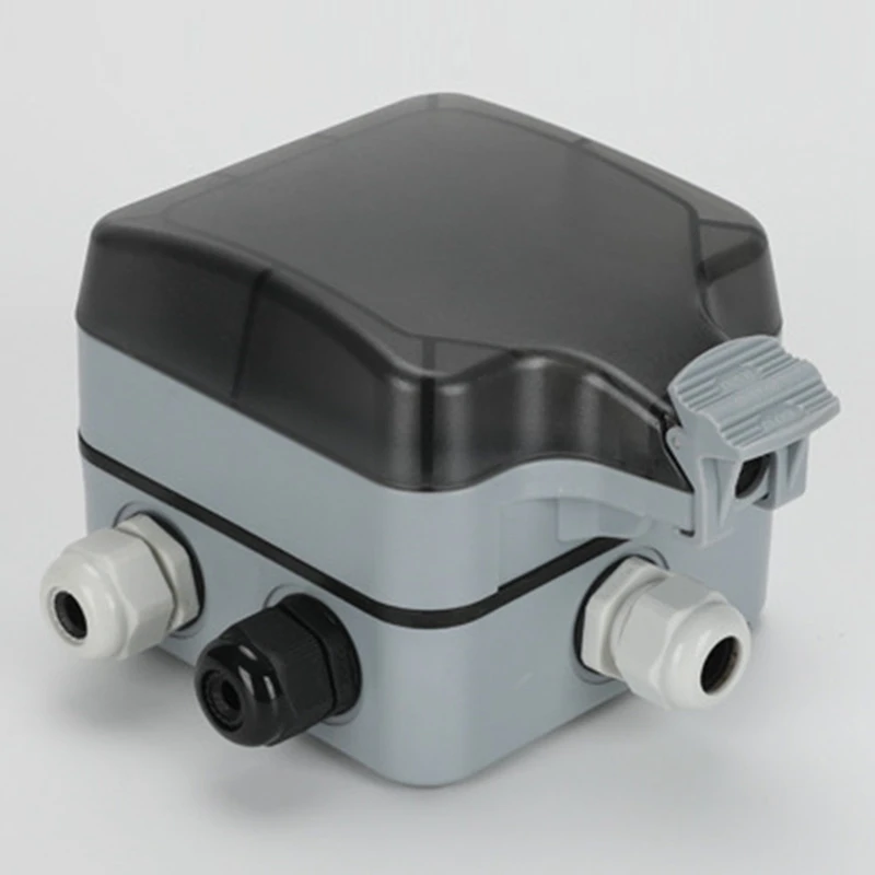 AA08-IP66 Outdoor Extension Lead 13A Rainproof Charging Socket Outdoor Socket Waterproof Box With Independent Switch(UK Plug)