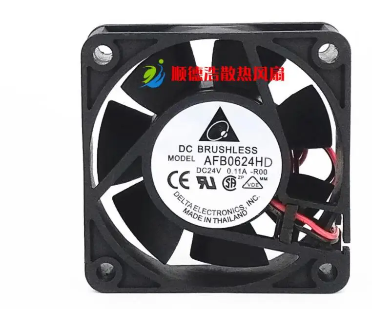 Delta Electronics AFB0624HD DC 24V 0.11A 60x60x20mm 2-Wire Server Cooling Fan