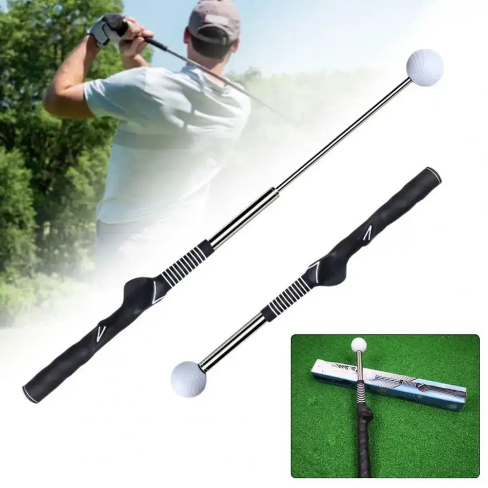 Golf Swing Club Telescopic Golf Training Rod Golf Grip Swing Training Aid with Click Feedback for for Indoor for Right