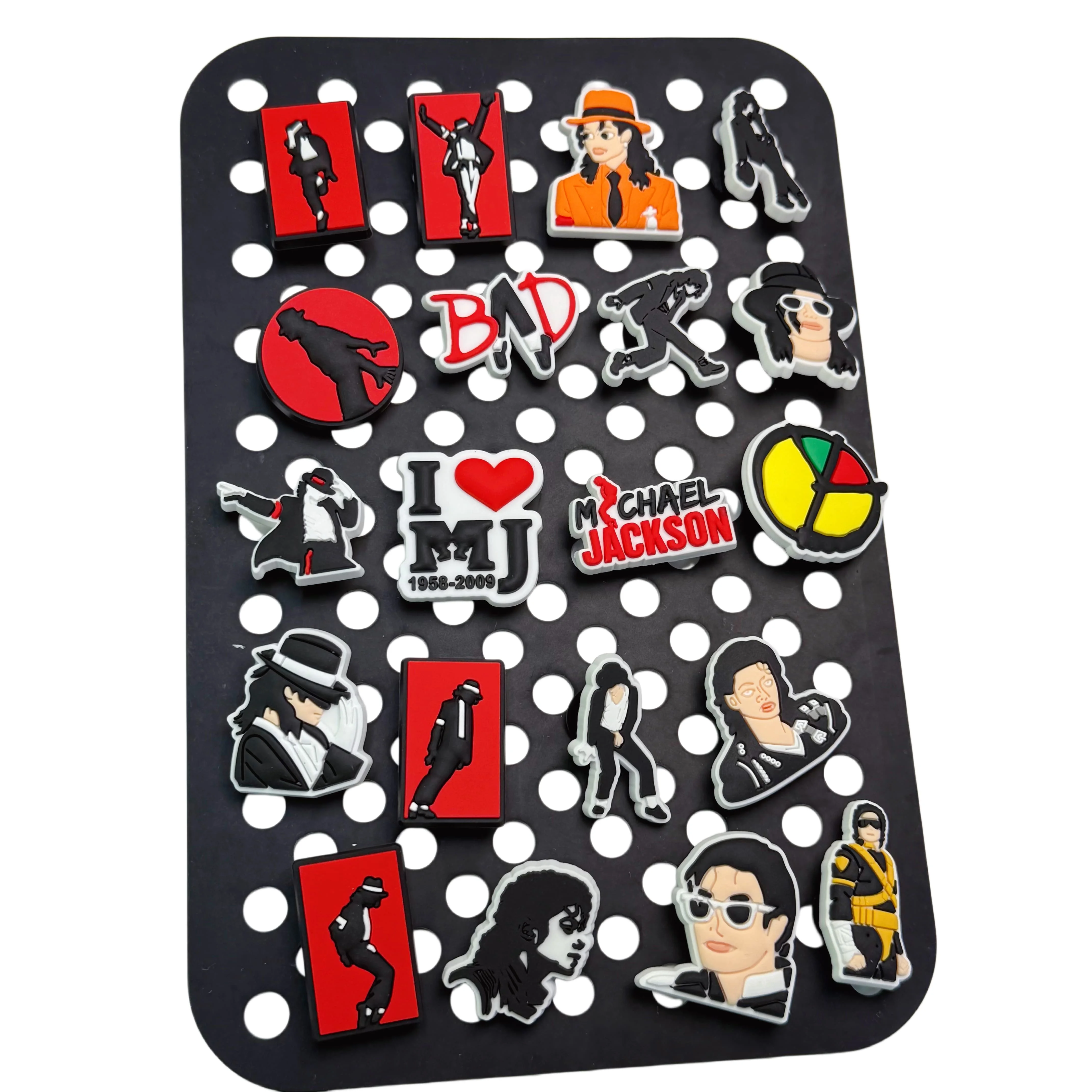 20-100Pcs Singer Pvc Sandals Shoe Charms DIY Backpack Shoes Designer Ornaments Garden Shoes Accessories Women Holiday Present