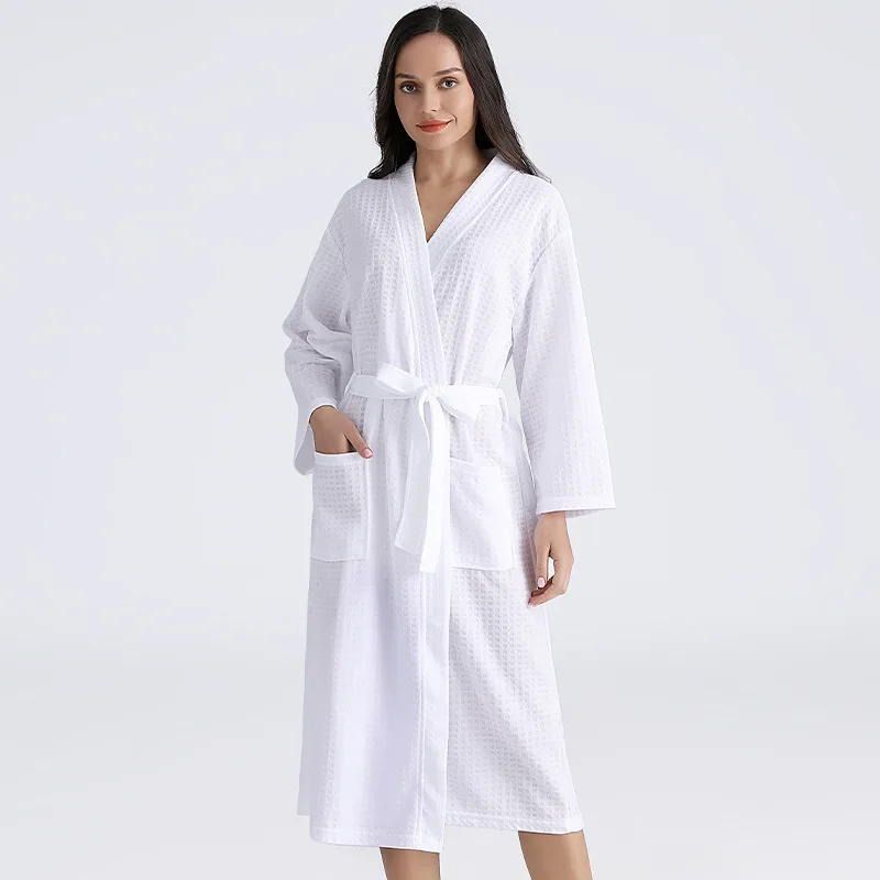 Personalized Mr Mrs Unisex Waffle Weave Robe with Pockets Monogrammed Bath Robes Embroidered Wedding Bridal Shower Anniversary