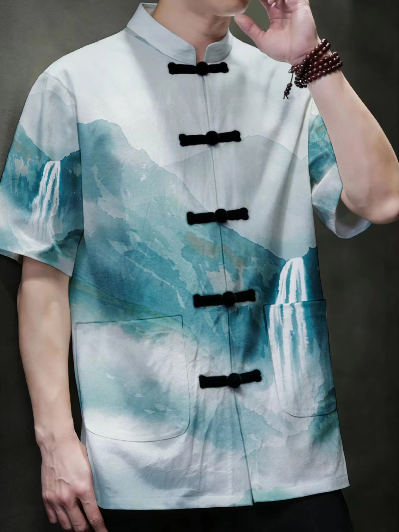 เสื้อสูทผู้ชายคอตั้งลายพิมพ์ภา - Vintage Collectible Shop บทวิจารณ์และราคา