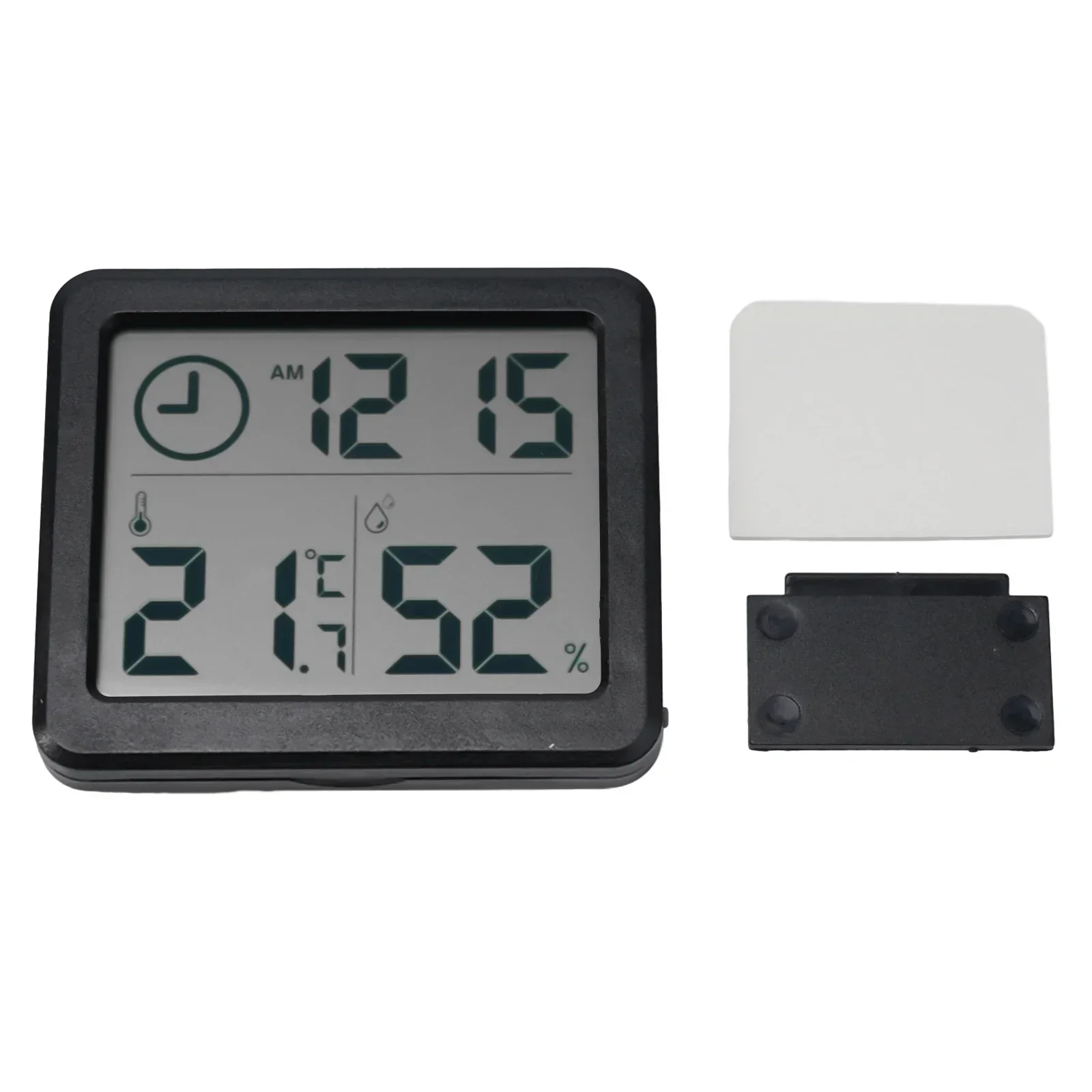 1pcs Mini Thermometer Hygrometer Table Clock Wall Clock Kitchen Time Date Digital Station Calendar Digital Outdoor Thermometer