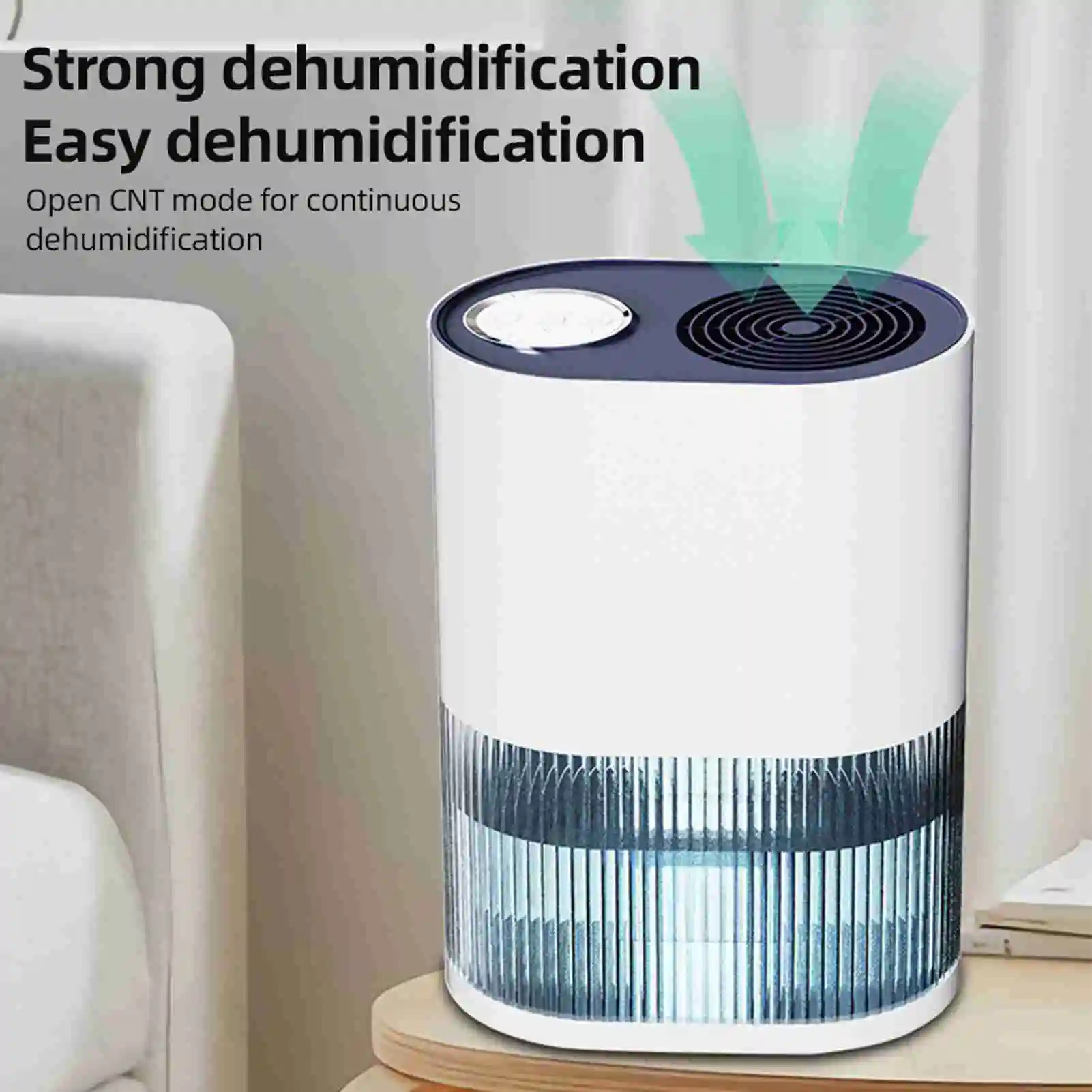 

Dehumidifier 2 in 1 600-800ml/24H Dehumidification Capacity Household Dehumidifier with Colorful Light for Living Room
