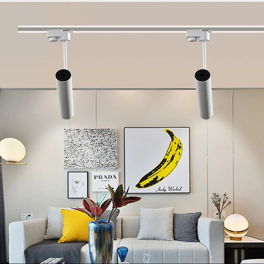 7/12W Long Tube LED Track Light Surface Mounted Ceiling Spotlight Nordic Ceiling Rail Lamp For Shop Restaurant Bar Store Decor