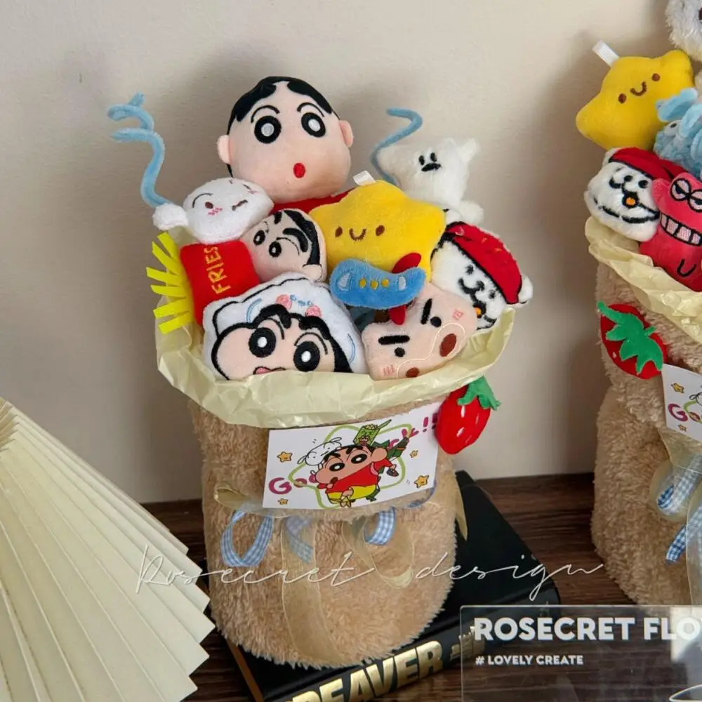 Graduation Bouquet Kawaii Crayon Shin-Chan Gift Plush Doll Anime Doll Bouquet Birthday Valentine's Day Festival Girlfriend Gift