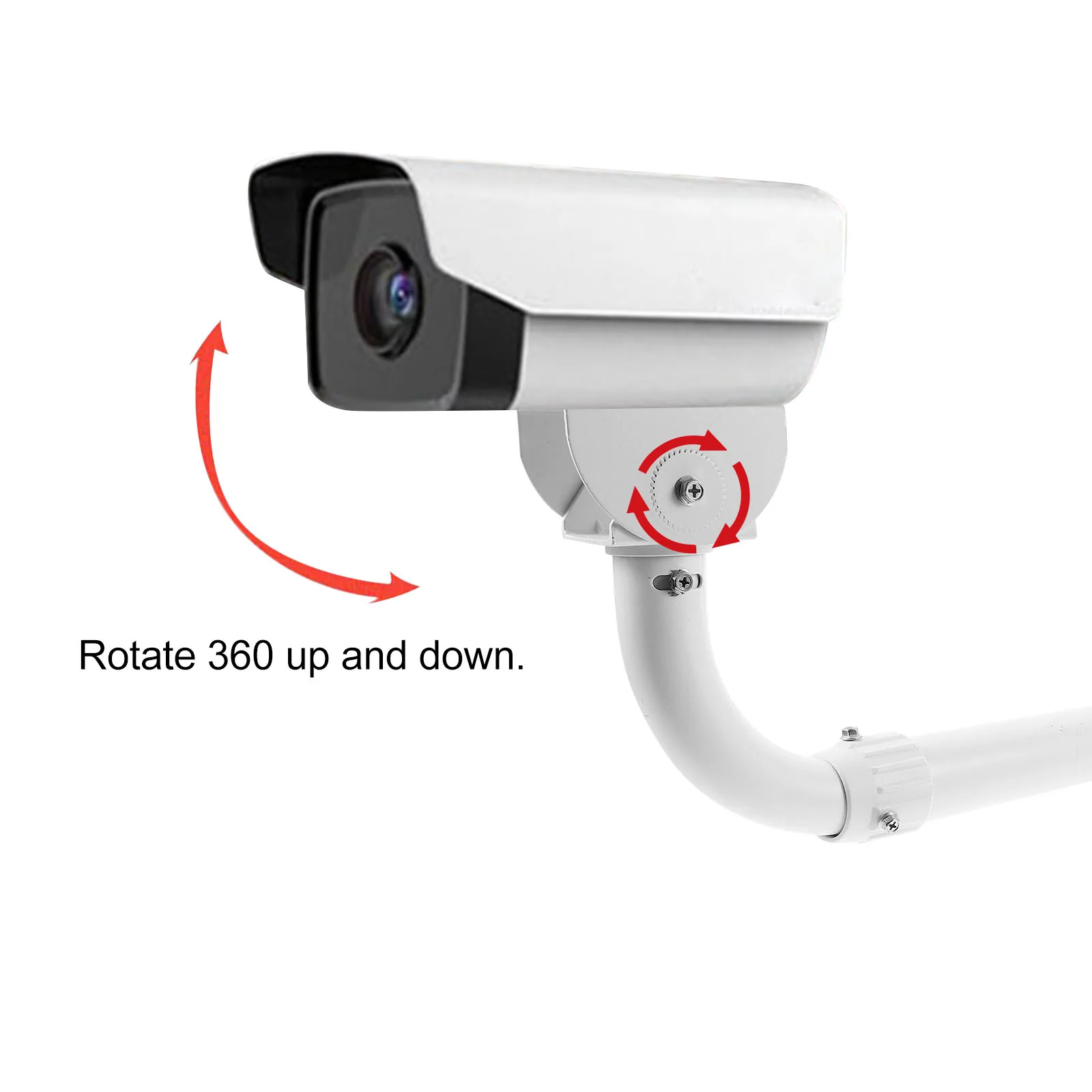 

Adjustable Security Camera Mount Bracket 45Mm Tube 30-60Cm 50Kg Capacity Aluminum Alloy Wall Mounted Monitor Support For Ip