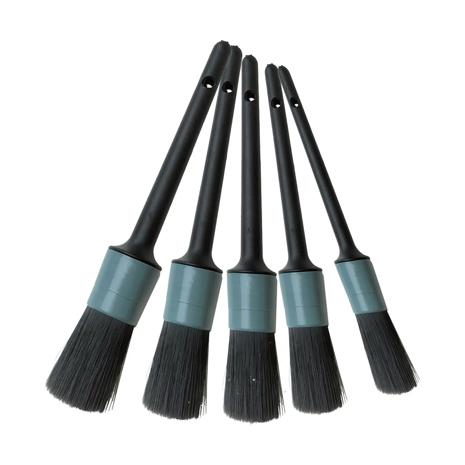 

5 Count Car Detailing Brush Set, Multi Function Soft for Washing Wheels Interior Upholstery Air Vents