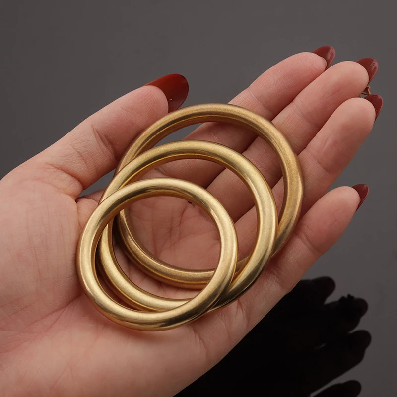 Golden Color Brass Cock Rings Penis Glans Rings Delayed Ejaculation Penis Bondage Lasting Erection Smooth Metal Sex Toys for Men