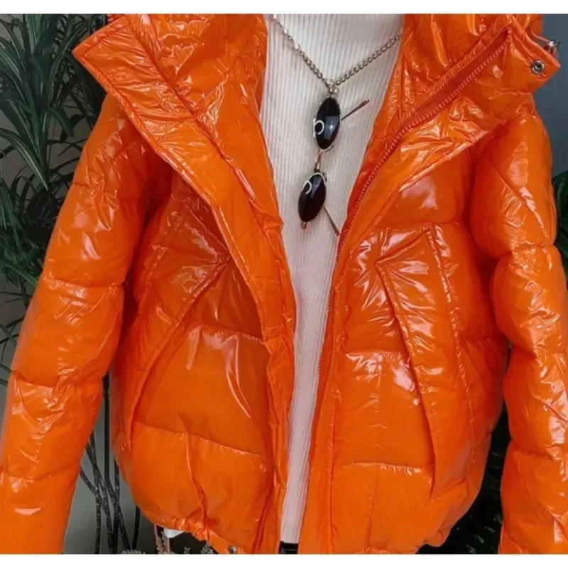 Wash Free Bright Face Cotton-padded Jacket Women's Short Jacket  New 2026 Thickened Bread Suit Small Korean Version Coat Winter