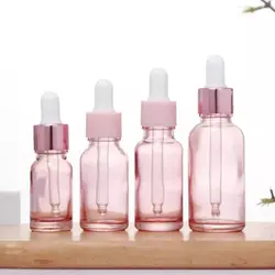 1Pcs Refillable Dropper Bottle Clear Glass Perfume Dispenser Empty 5ml 10ml 15ml 20ml 30ml 50ml 100ml Serum Oil Bottle