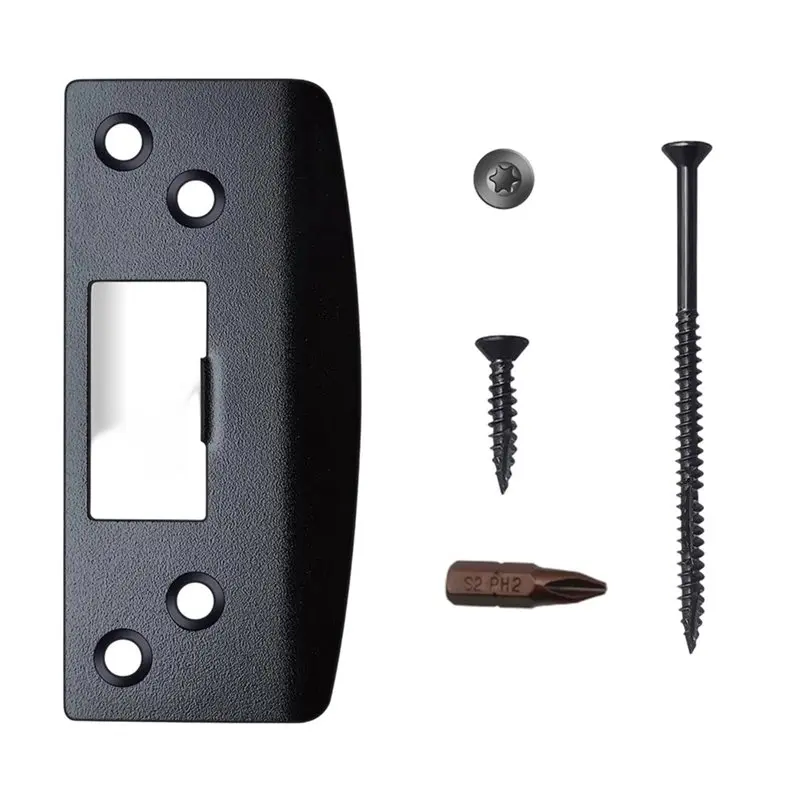 IALJ-Extra Large Door Strike Plate, Heavy Duty Version, Oversized Design With Large Hole/Opening, Fix Door Won't Latchs In