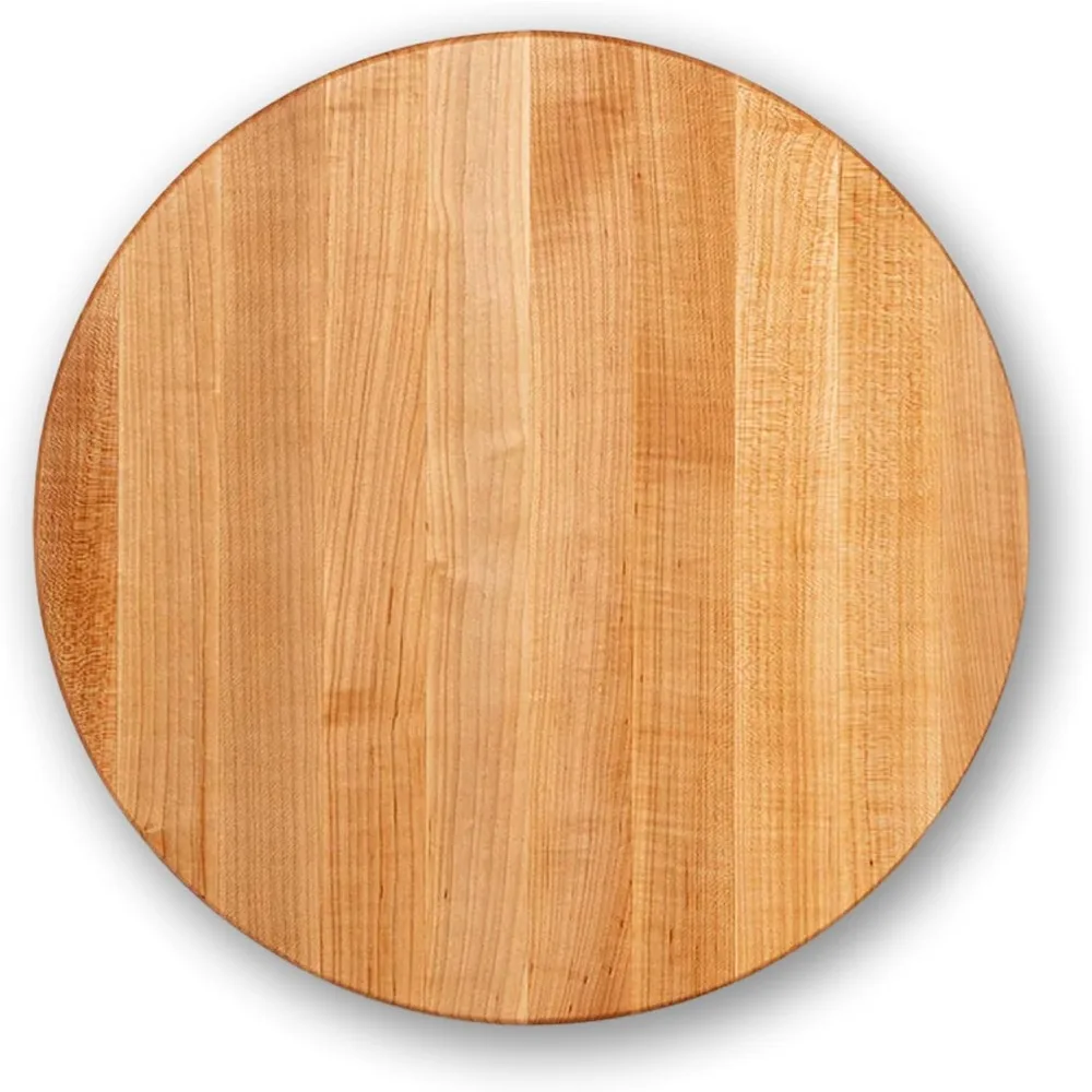 

Круглая деревянная разделочная доска из клена серии R-Board размером 18 x 18 дюймов — толщина 1,5 дюйма, реверсивный мясной блок 14 фунтов с краевым зерном