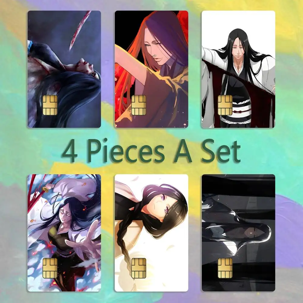 B-Bleach Retsu UnohanaS بطاقة ملصقات الائتمان فيزا الخصم البنك بطاقة شحن حافلة مترو ملصق مضاد للمياه صائق الديكور