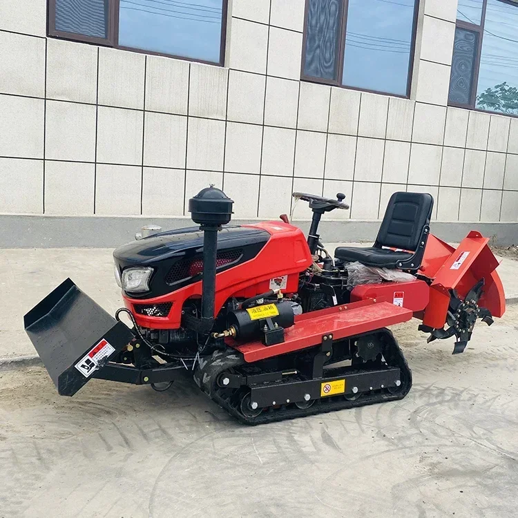 25Hp diesel micro agricultural tracked rotary tiller, tracked field excavator tractor, agricultural machinery and equipment