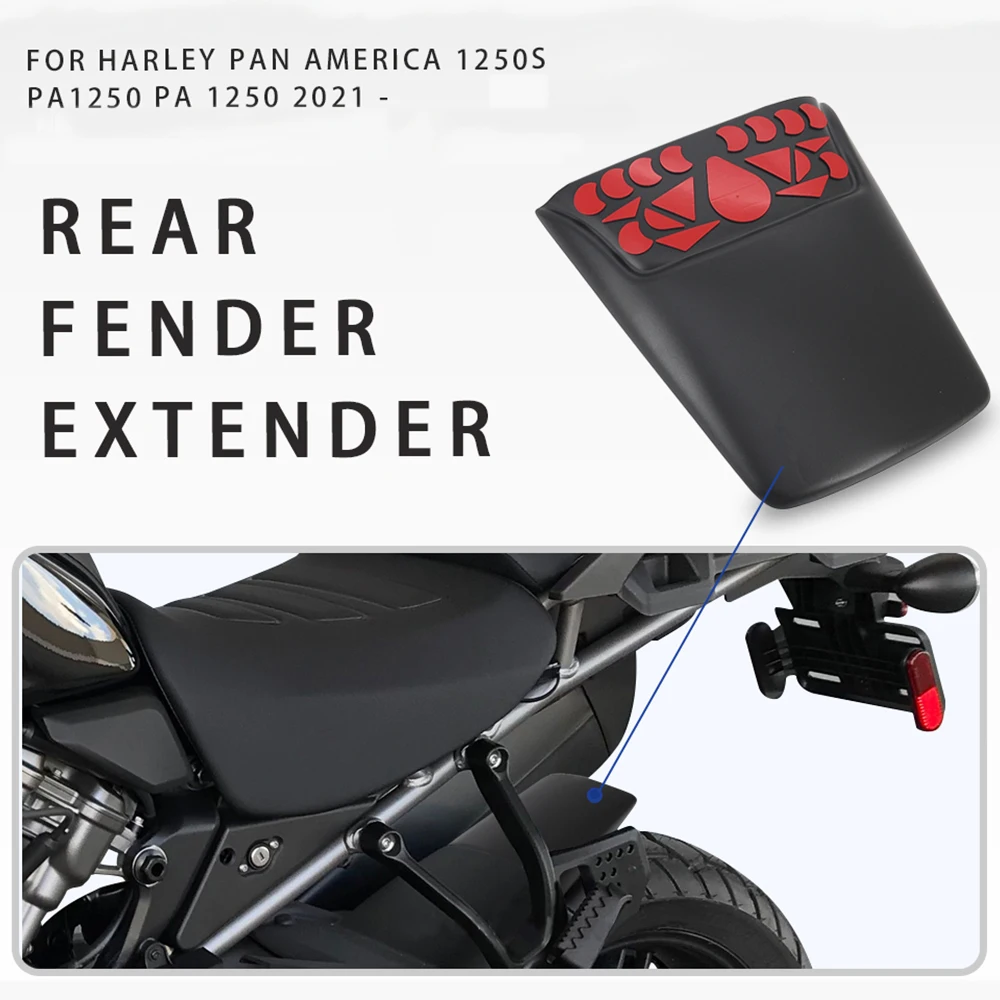 

For HARLEY PAN AMERICA 1250 S PA1250 PA 1250 2021 -Motorcycle Accessories Rear Mudguard Fender Rear Extender Hugger Extension