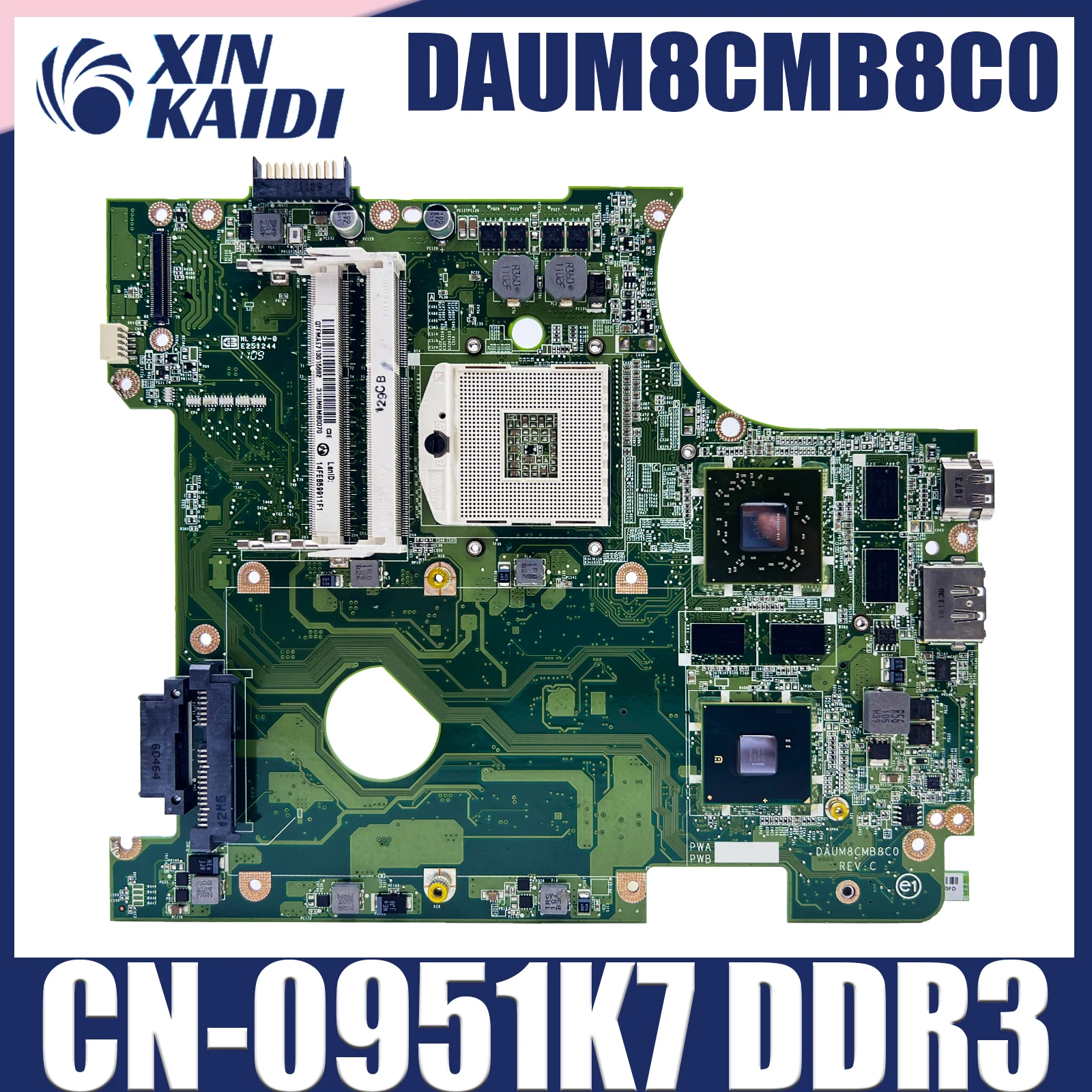 

Mainboard for DELL N4010 laptop motherboard N4010 HM57 HD5650M 1GB DAUM8CMB8C0 CN-0951K7 tested good