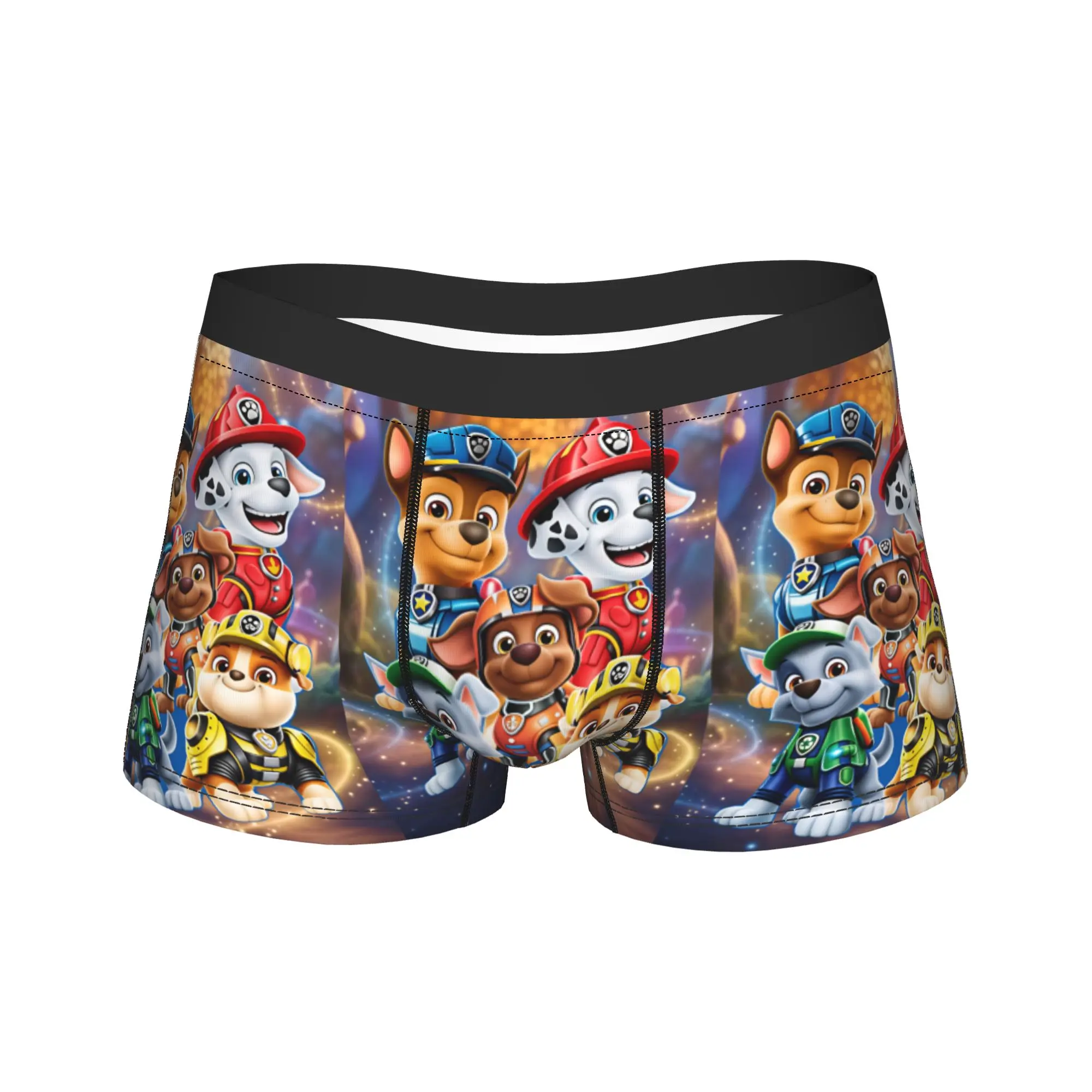 Paw Dogs Magic Forest Team Group Boxer Brief  Underwear Trenky Male Soft Trend Boxershorts Design Plus Size Underpants