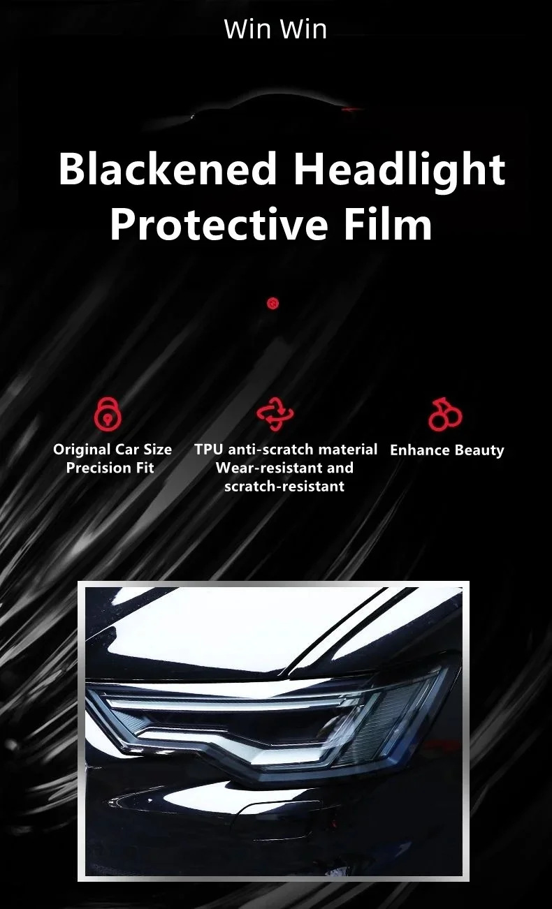 لسيارات BMW 3 Series 20-22 G20 G21 TPU باللون الأسود، طبقة حماية شفافة للمصباح الأمامي، حماية المصباح، تعديل الفيلم #6