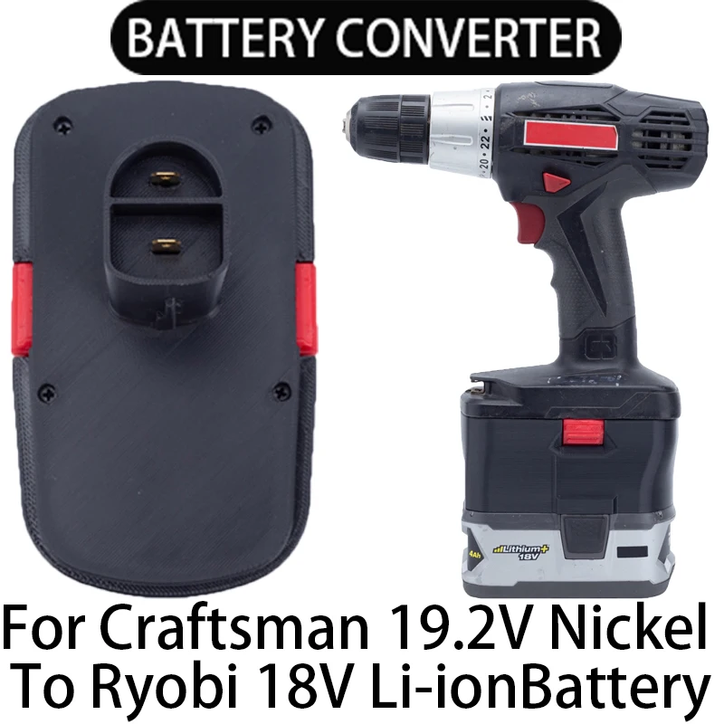 

Battery Adapter for Craftsman 19.2V Nickel Tool Converter for Ryobi ONE+ 18V Li-Ion Battery Adapter Power Tool Accessory