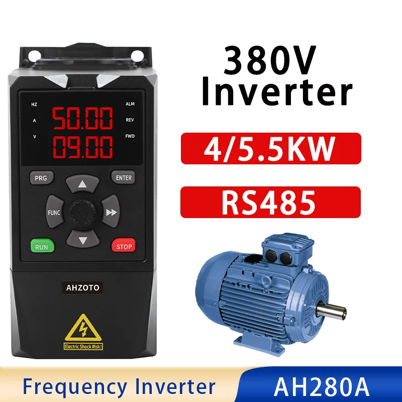 

VFD Inverter 4KW 5.5KW AC 380V 3HP Variable Frequency Drive 3 Phase Input 3 Phase Output for Spindle Motor