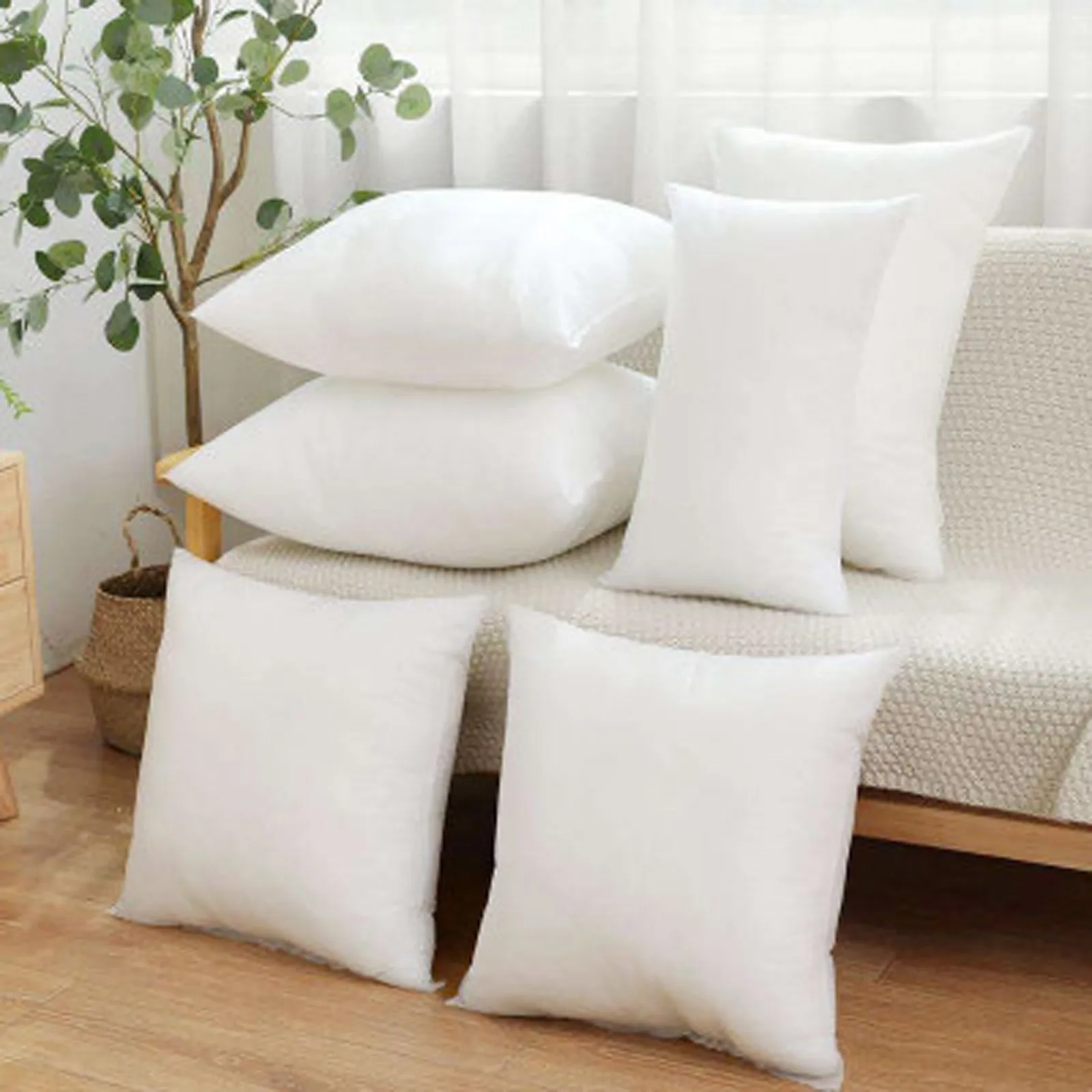 

Home Cushion Inner Filling Cotton-padded Pillow Core for Sofa Car Square Pillow Cushion Insert Cushion Core 30/35/40/45 cm#g