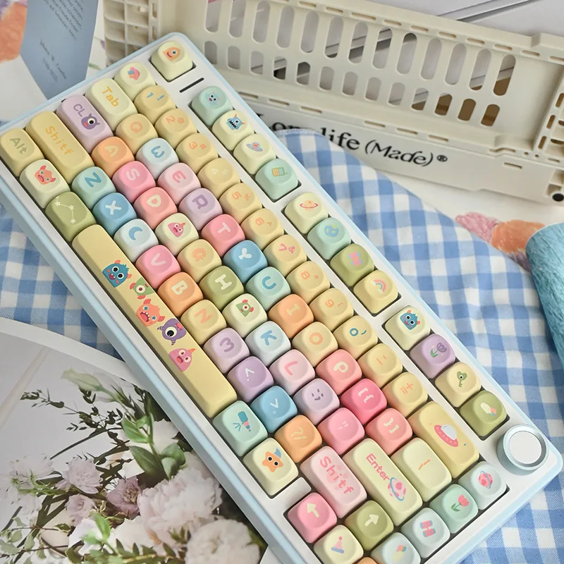 Graffiti little monster American cute candy custom five-sided sublimation personality theme MOA keycaps