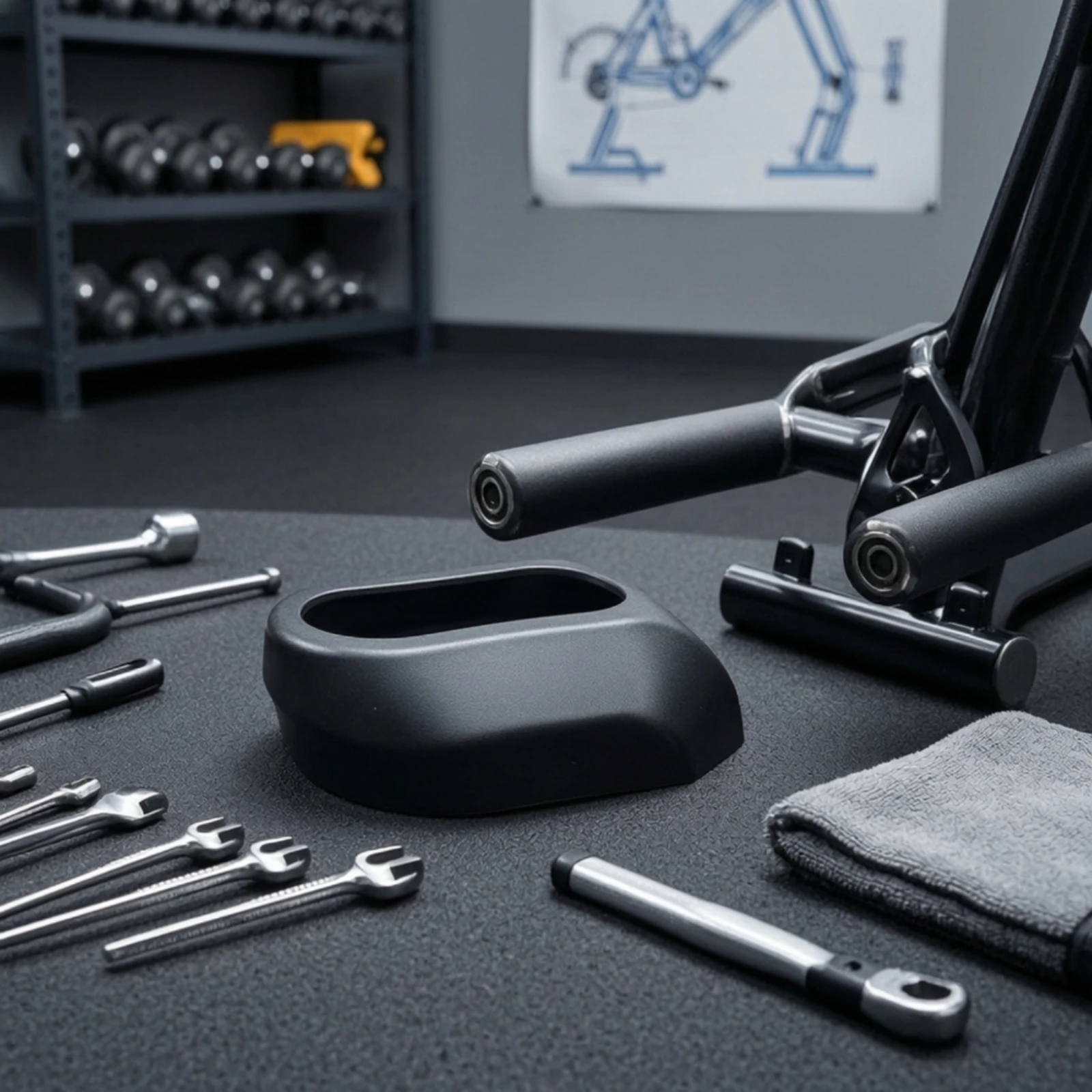 Couvre-guidon moulé, poignées de guidon de vélo rigides, poignées de guidon de vélo compactes pour la maison et la salle de sport
