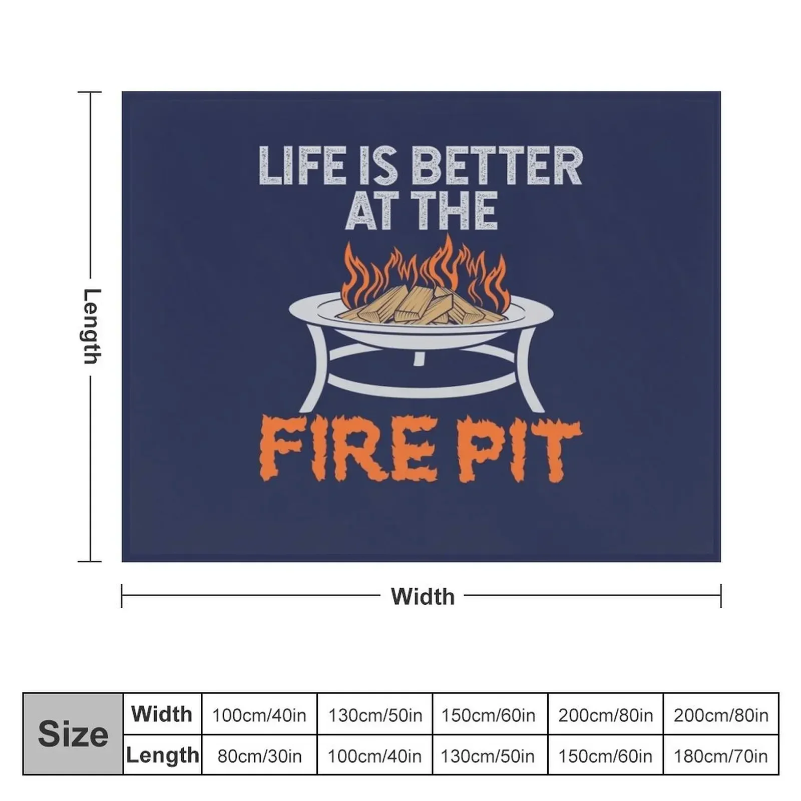 Life Is Better At The Fire Pit Throw Blanket blankets ands For Decorative Sofa Blankets