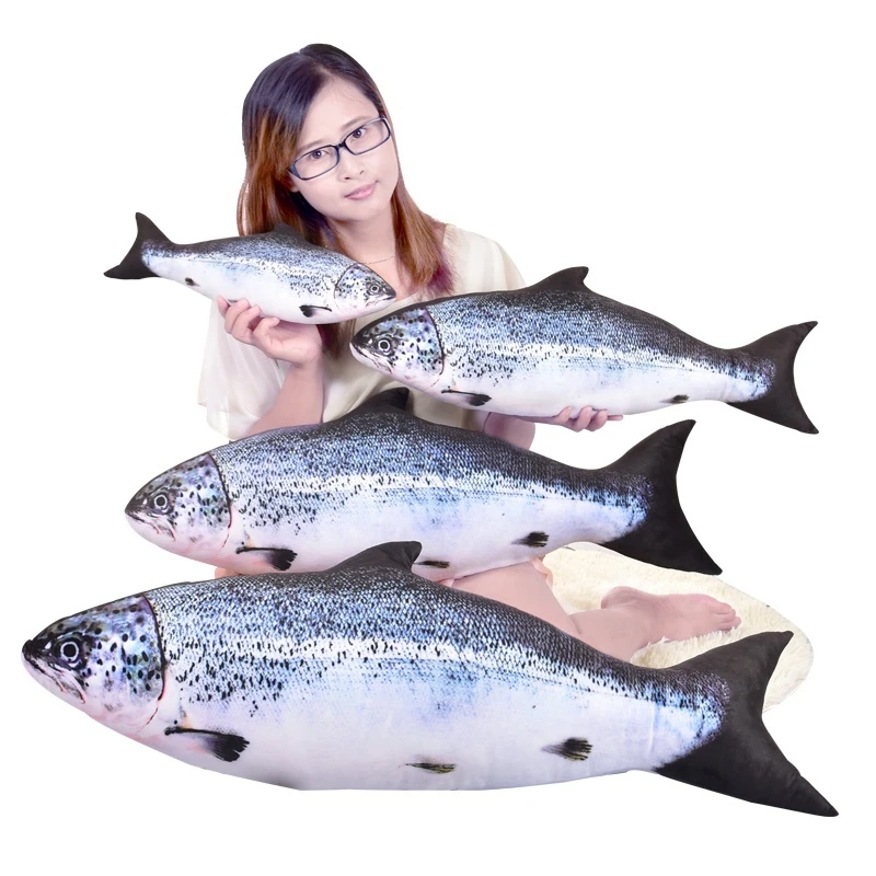Spot Simulated Fish Pillow Plush Toy Soft Durable Funny Salty Fish Sleep Niche Cold Design Sense Birthday Gift For Friend