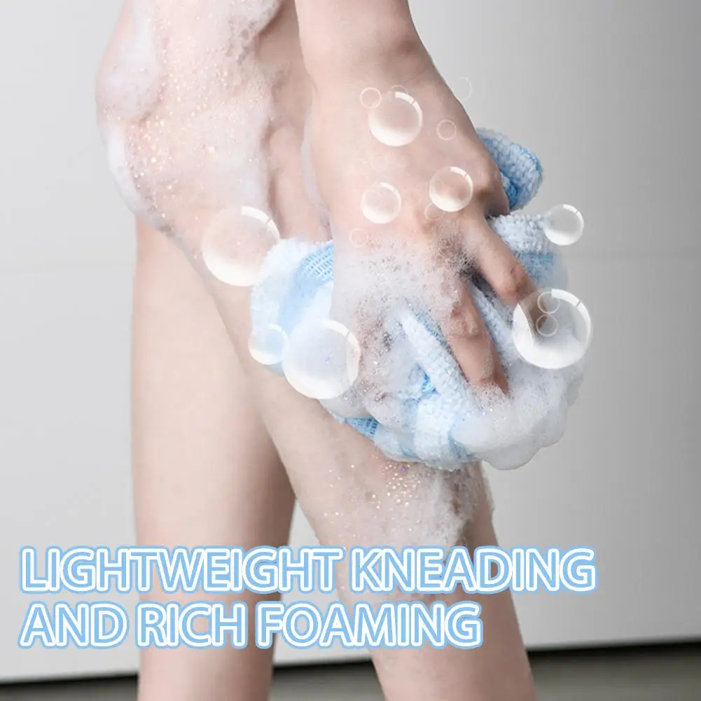 1pc Exfoliating Washcloth Back Scrubber for Shower Men Women Silver-ion Multi-Function Foam Bath Towel Long Exfoliating Tow R0G4