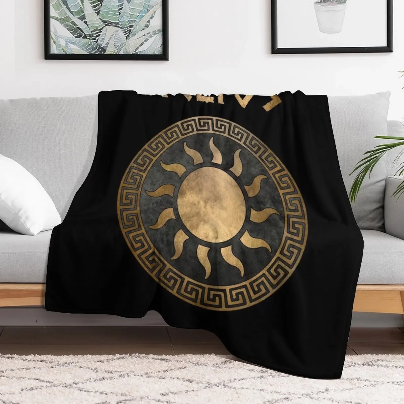 Helios Greek God of the Sun Ancient Symbol Throw Blanket Bed linens Softest Luxury Throw Blankets