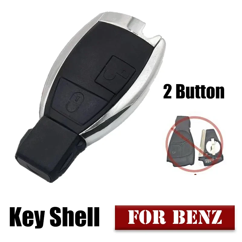 1 Pcs Replacement 2 Button ABS Car Key Shell Cover With Blade For Benz C E G S R CL CLK CLS SL SLK AMG