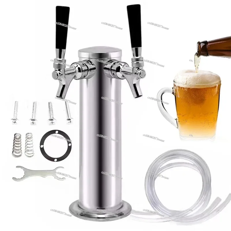 

Double Tap Double Headed Wine Column, Stainless Steel Faucet, Draft Beer Tower, Bar, Home Brew