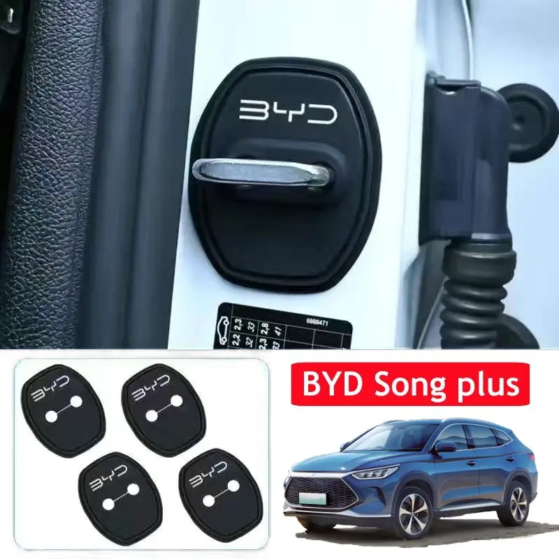 

For BYD Song Plus 2024 2023 2022 Car Door Lock Protective Silione Cover Accessories
