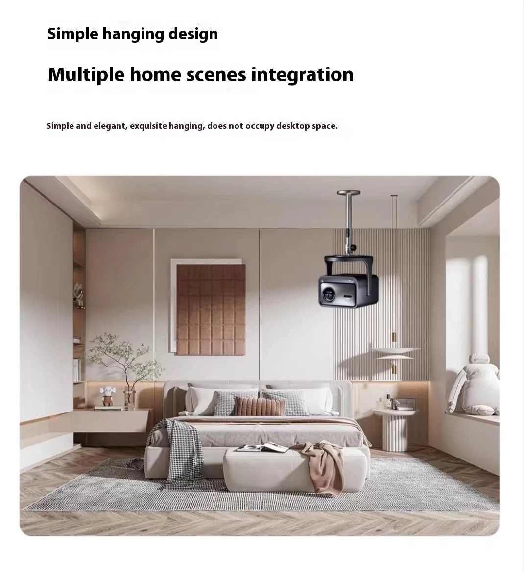 Original ASC6 Projector Ceiling Bracket for Vidda Projector C1/C2/C3 Series,M2Pro,Load Capacity 8kg,1/4 Inch Standard Screws