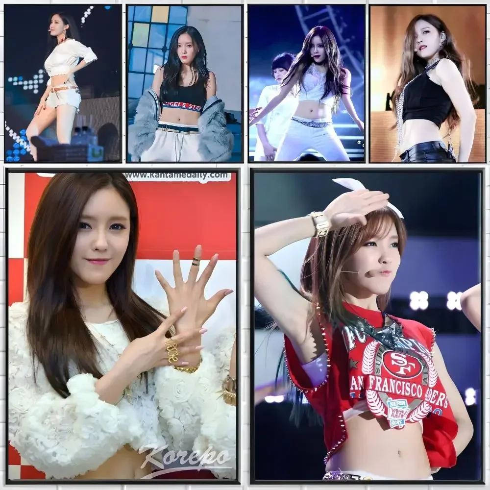 Singer Kpop Hyomin Poster Distinct Home Decor Concepts Chic Indoor Art Pieces