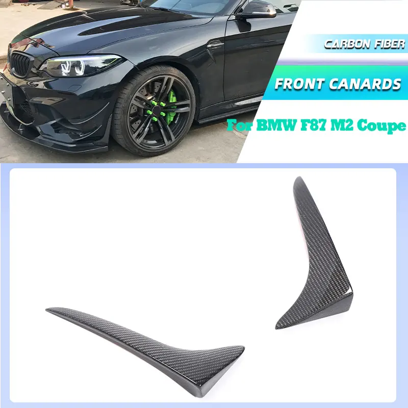 

Carbon Fiber Car Front Bumper Canards for BMW F87 M2 Coupe 2016-2018 Not for M2C Front Side Splitters Cupwings Fins Body Kits