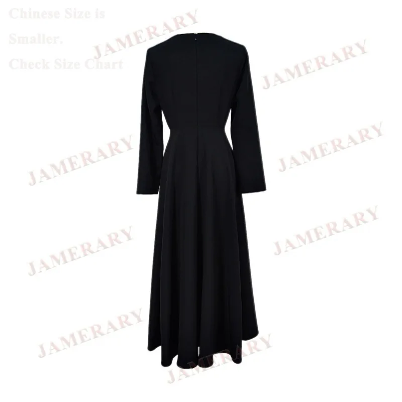 Elegant Autumn Winter Long Sleeve Maxi Floral Dresses Women Muslims Fashion Print Evening Prom Dress Lady Casual Midi Vestidos