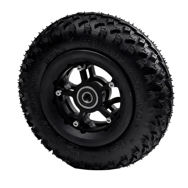 A09E-Front Wheel 8 Inch 200X50 Pneumatic Tires For Electric Skateboard Damping Cross Country Skateboard Tubeless Tyre Parts