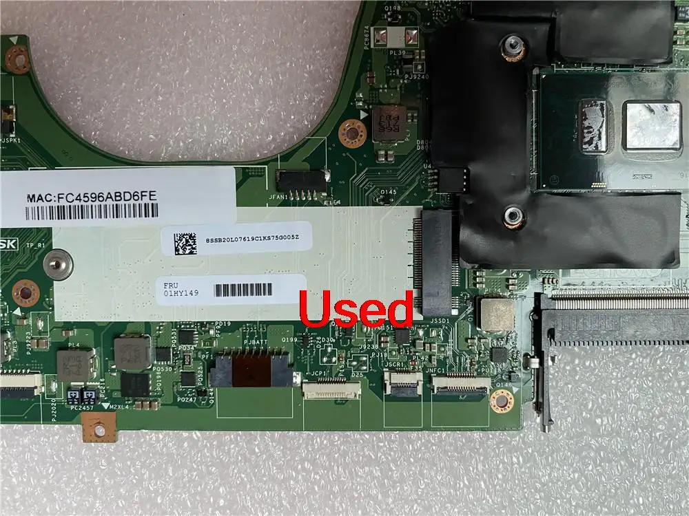 Used for Lenovo ThinkPad Yoga 370 Laptop Motherboard main board CPU I7-7600U FRU 01HY149 01HY151