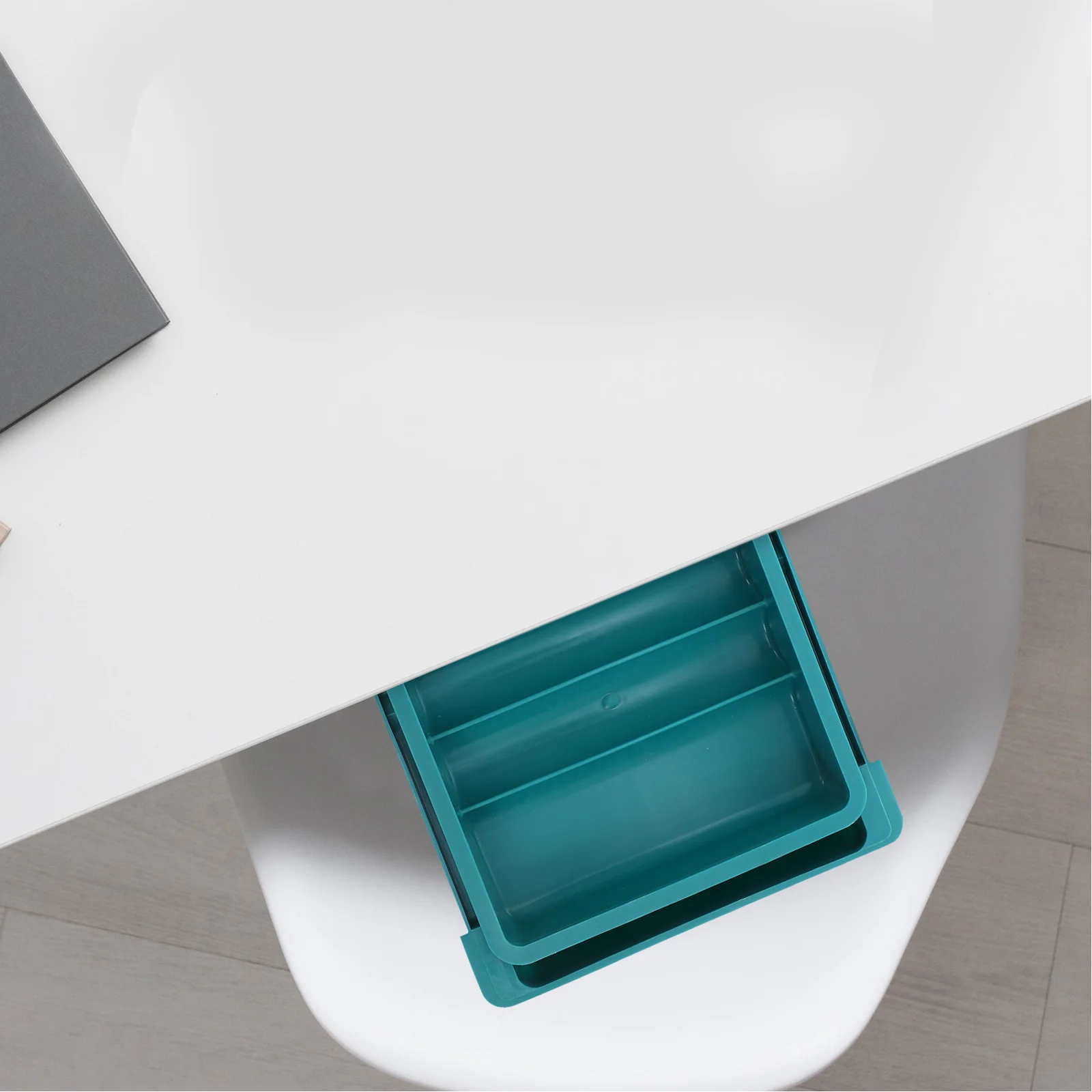 

Multi Layer Drawer Storage Box Under Desk Organizer Three Tier Desktop Cabinet for Office Tool Box Plastic