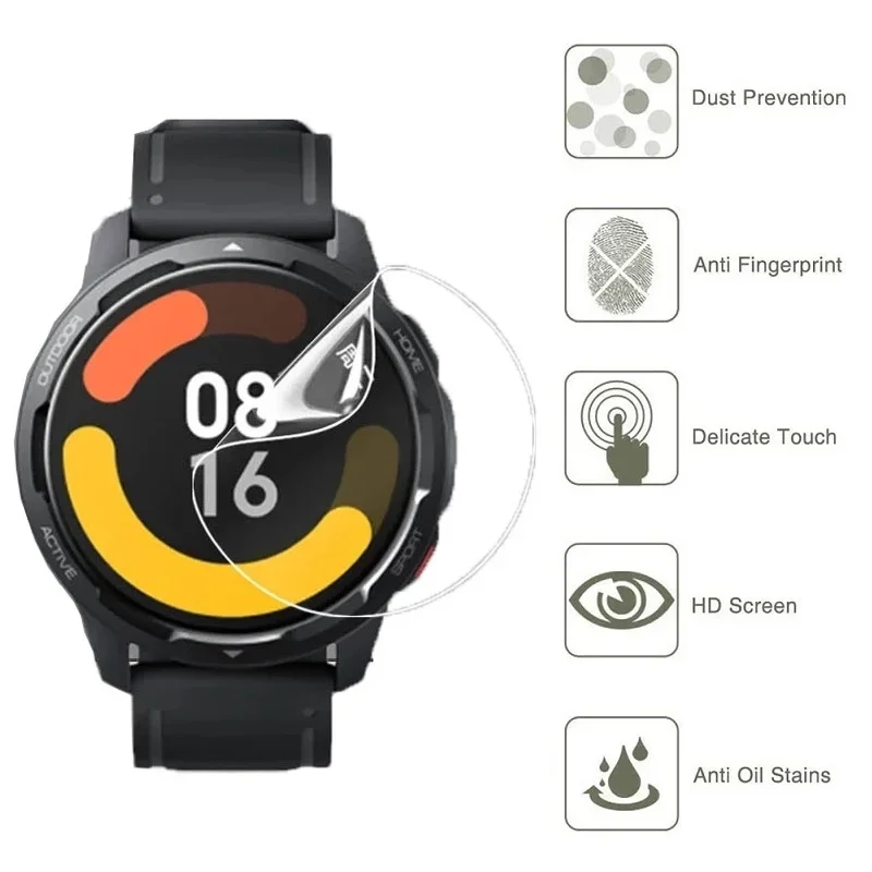 ฟิล์มป้องกันหน้าจอแบบนิ่มสำหรับนาฬิกา Xiaomi Mi Watch S1 Active Pro S3ขนาด42มม. 46มม. ฟิล์มไฮโดรเจลสำหรับนาฬิกา Mi Watch Color 2ไม่ใช่แก้วฟอยล์