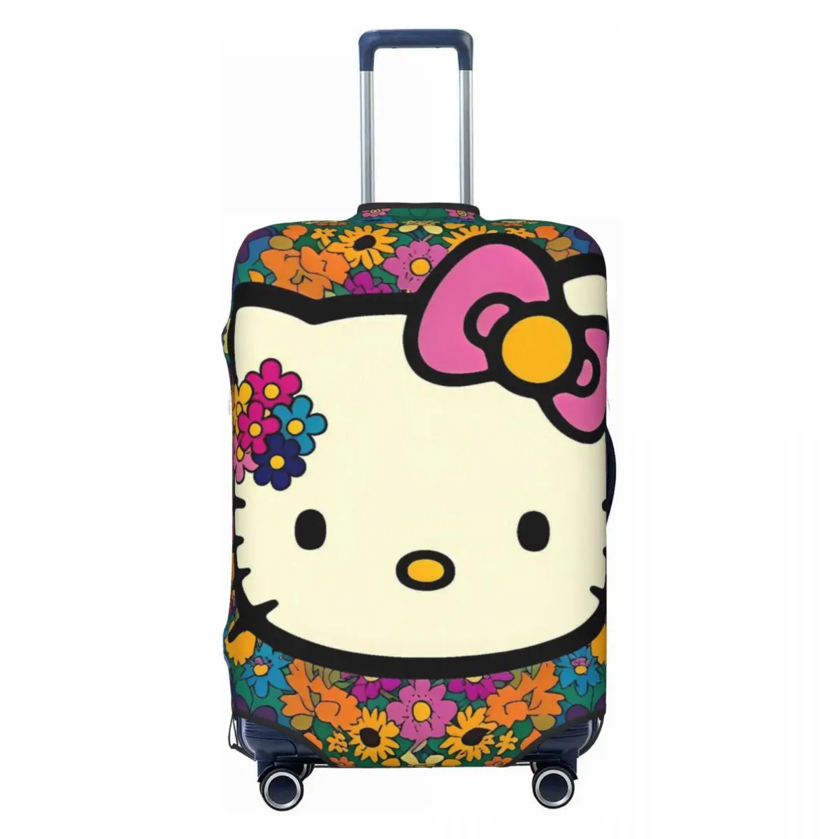 ハローキティ かわいい猫 スーツケース カバー 楽しいクルーズ旅行 保護 荷物ケース フライト