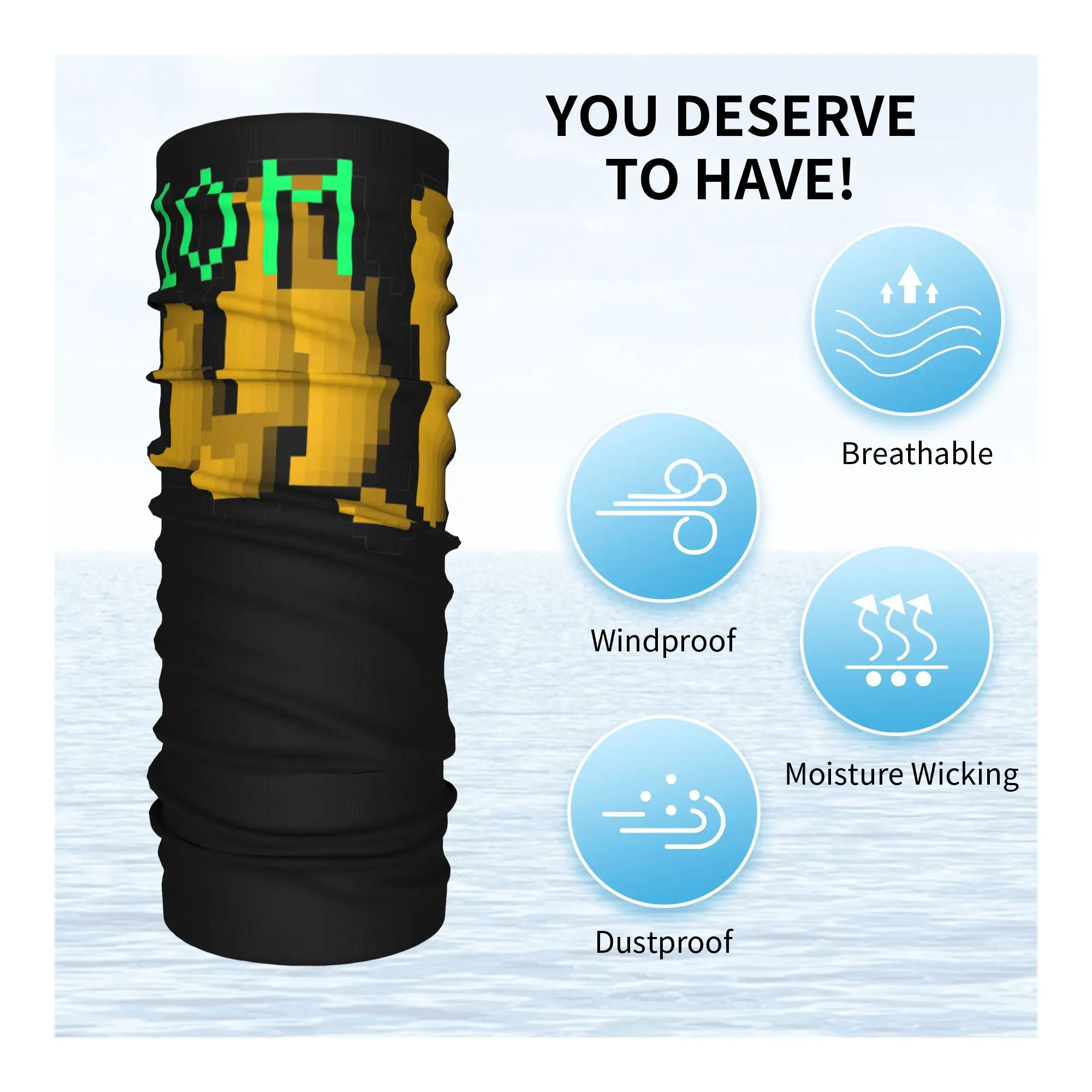 عملات معدنية بطول 10 أمتار - غطاء رقبة باندانا مطبوع قناع وشاح دافئ بالاكلافا للمشي لمسافات طويلة وصيد الأسماك للجنسين للبالغين طوال الموسم