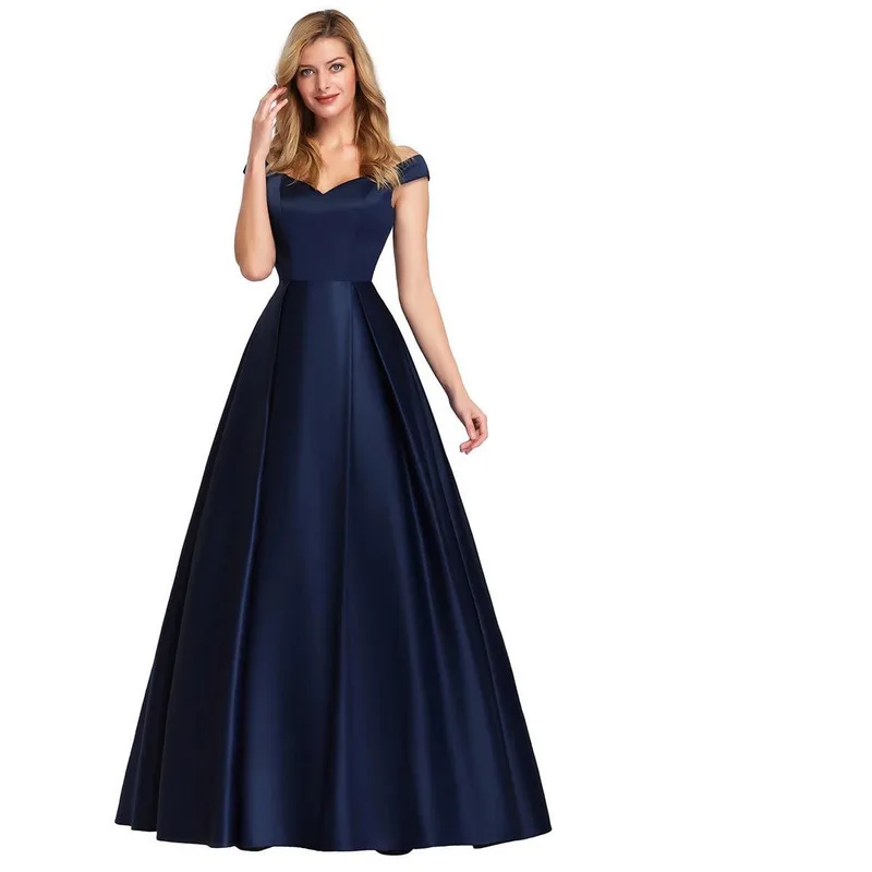 JY 2024 Hot selling sexy women's V-neck strap solid color long dress retro high waisted elegant party dress