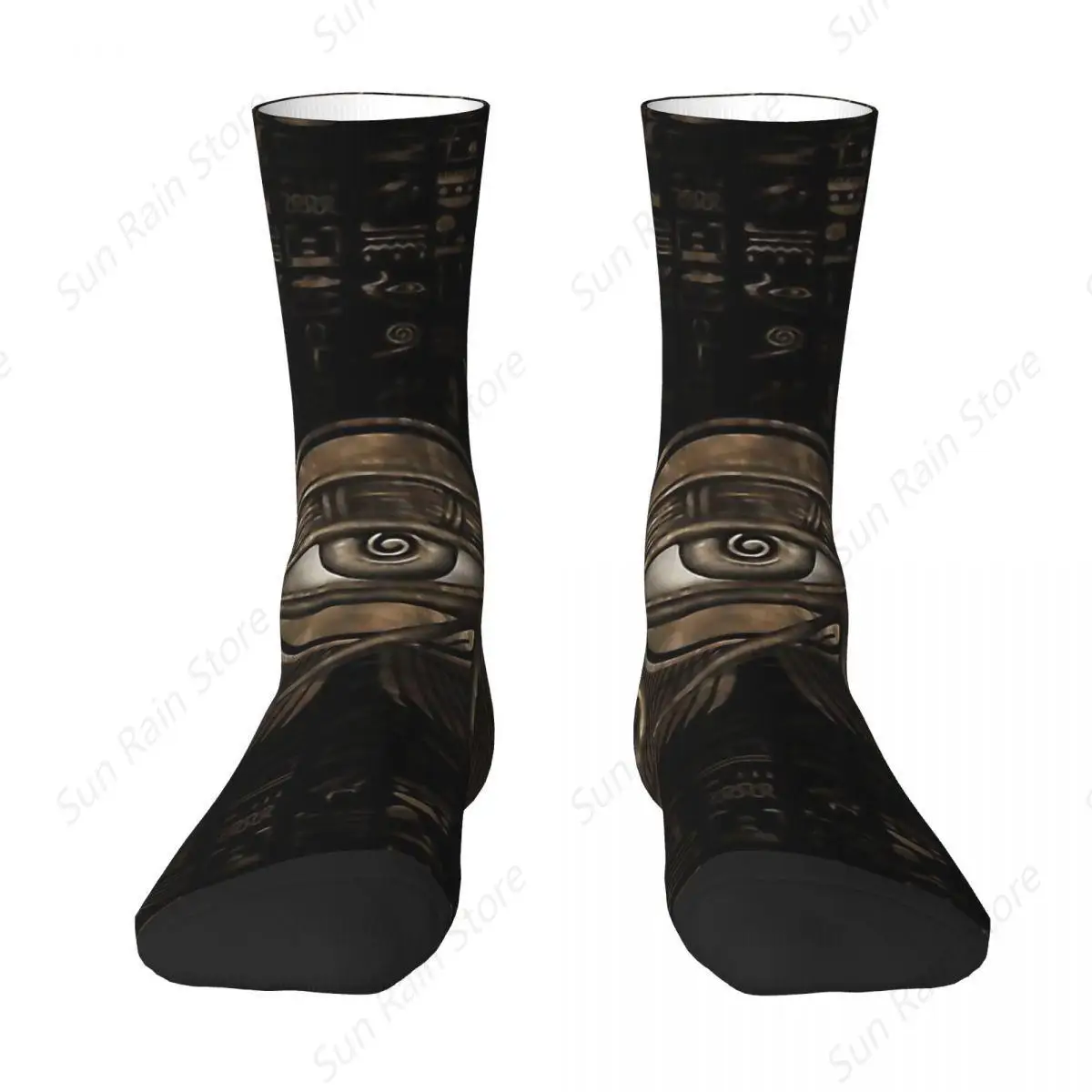 Egyptian Mythology Eye Of Horus Wadjet Vintage Gold Men Women Socks Outdoor Novelty Spring Summer Autumn Winter Stockings Gift