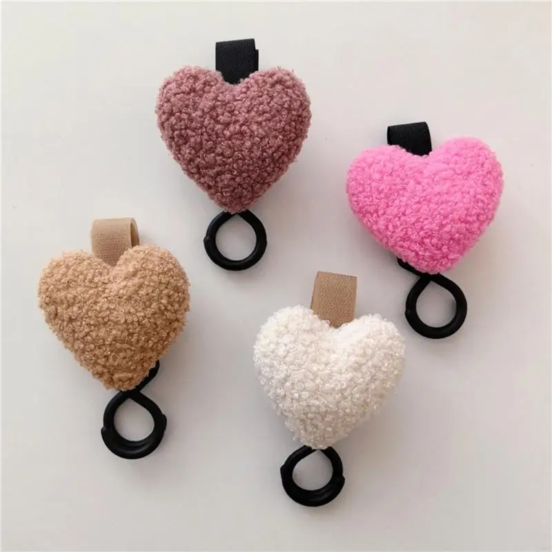 Gancho para carrinhos pelúcia com detalhes formato coração, cabide organizador para carrinho bebê 24BE