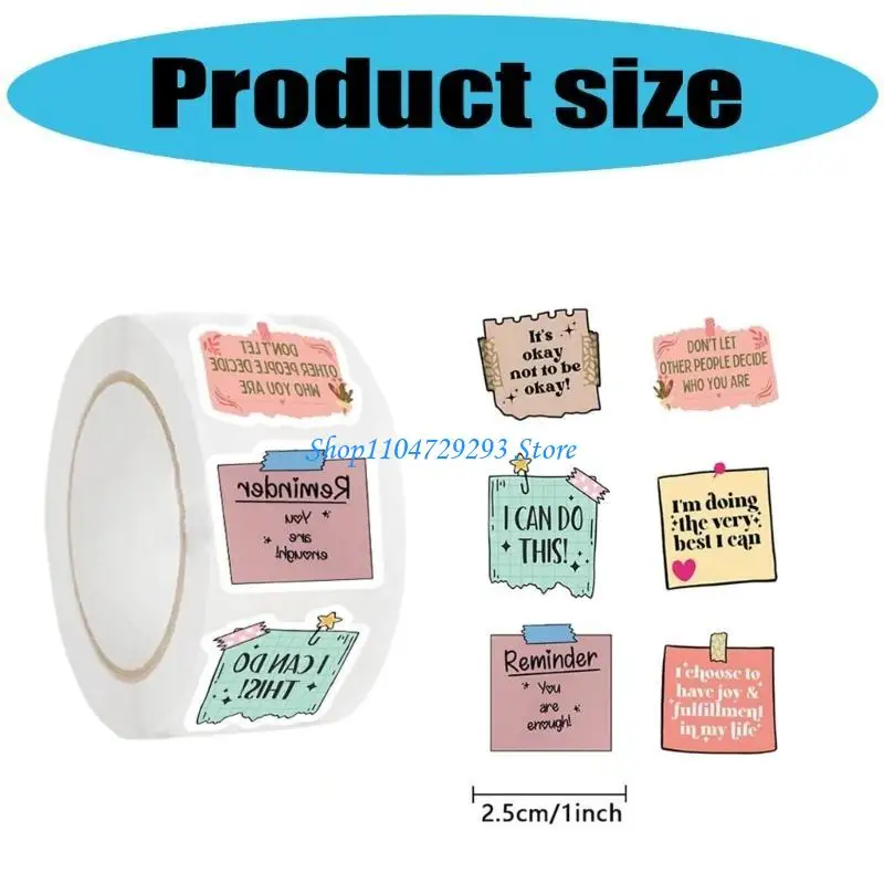 Y2GD 500Pcs Motivational Sticker Aesthetic Label Sticker for Water Bottle Scrapbook