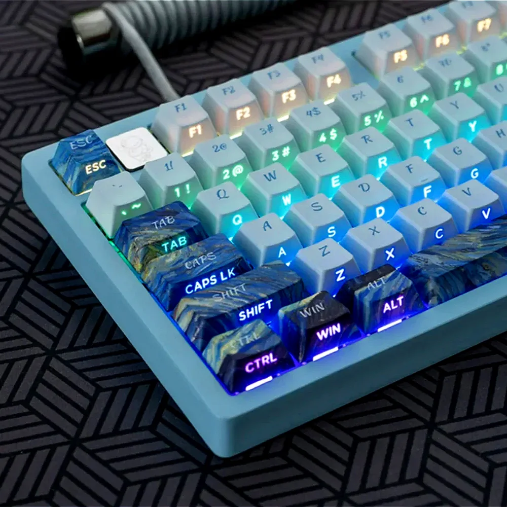 

Creative Positive Engraving/Side Engraving Cherry Keycaps PBT Graffiti for Hi75/hi8/68/87/98/104/108 MX Mechanical Keyboards